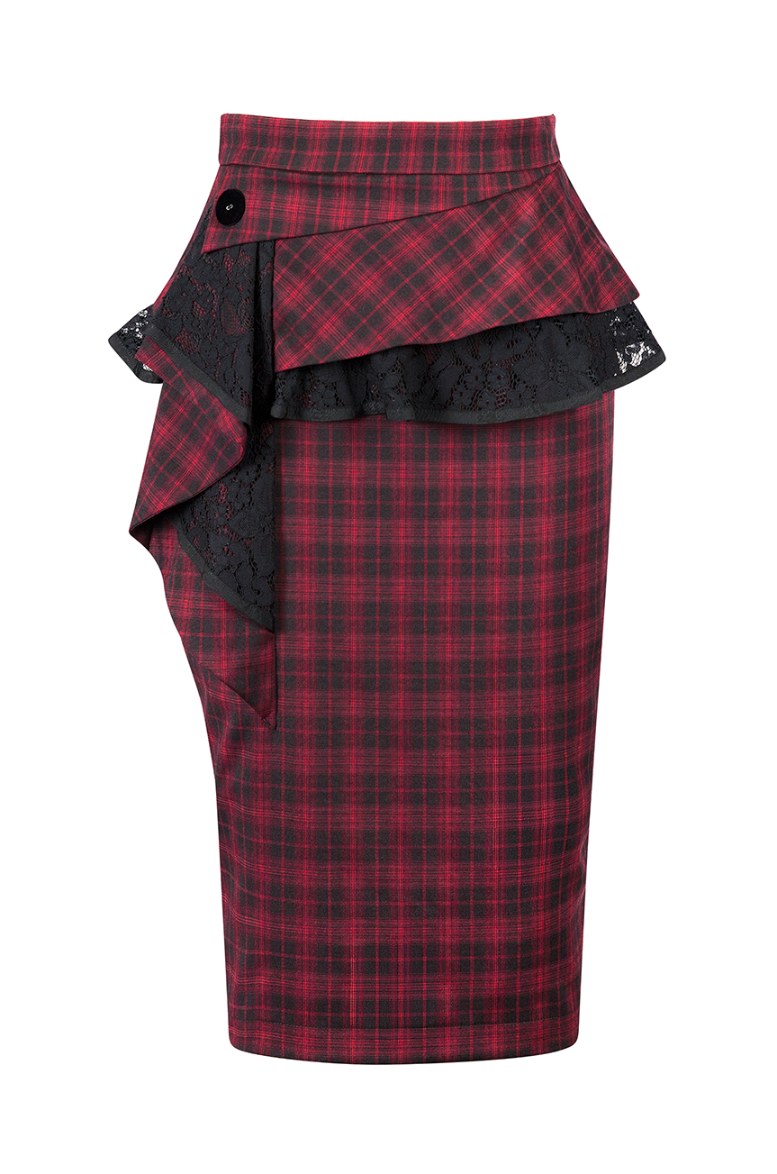 Rouge Noir Peplum Skirt