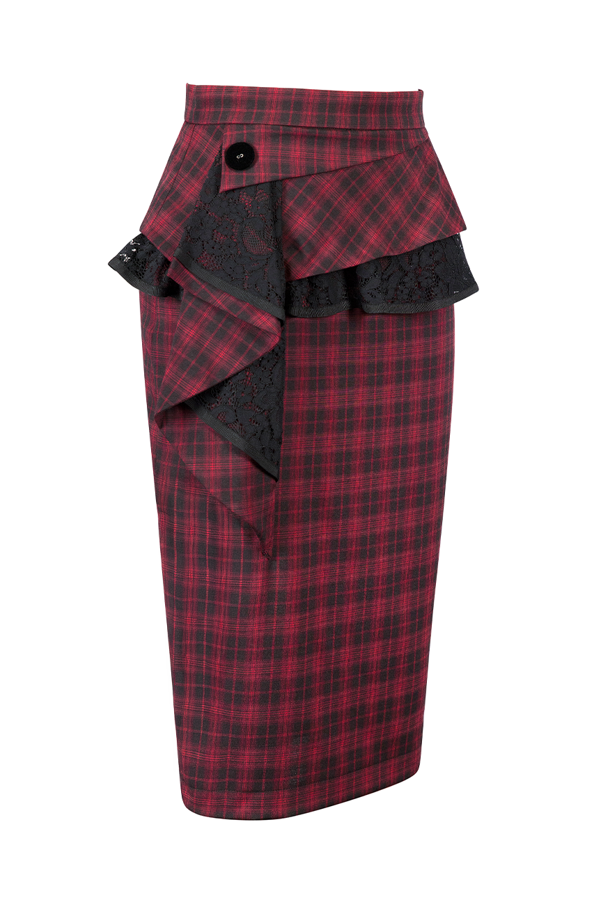 Rouge Noir Peplum Skirt