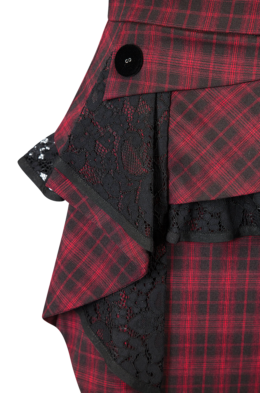 Rouge Noir Peplum Skirt