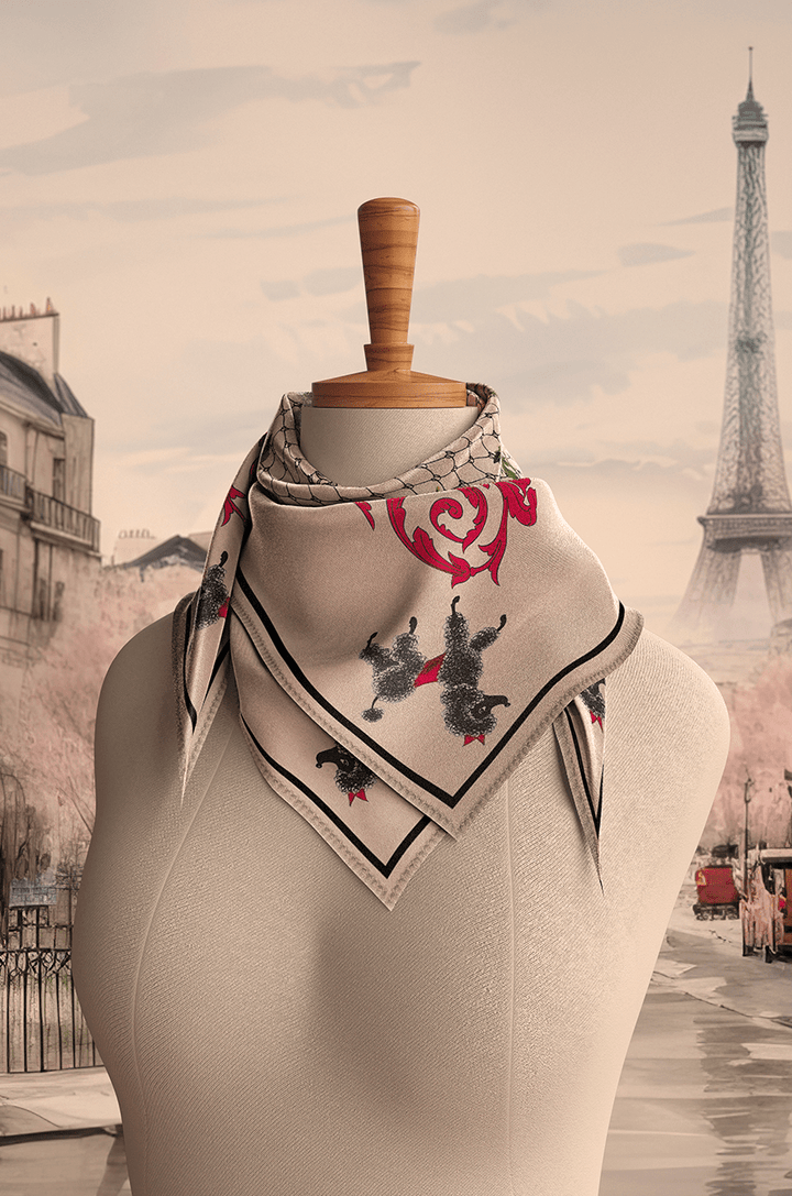 Poodles In Paris Scarf - Kitten D'Amour