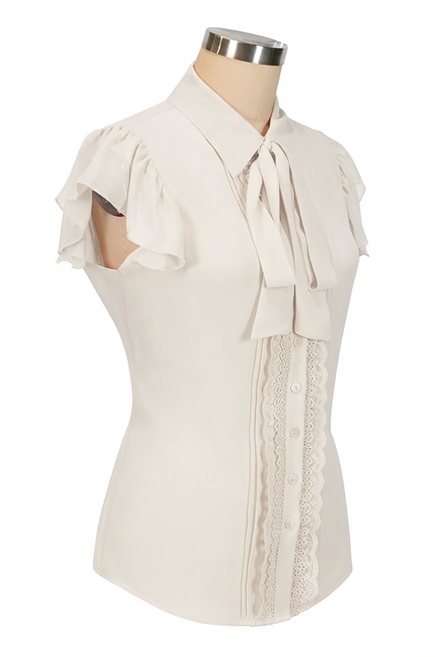Harptree Village Blouse With Singlet (Cream)