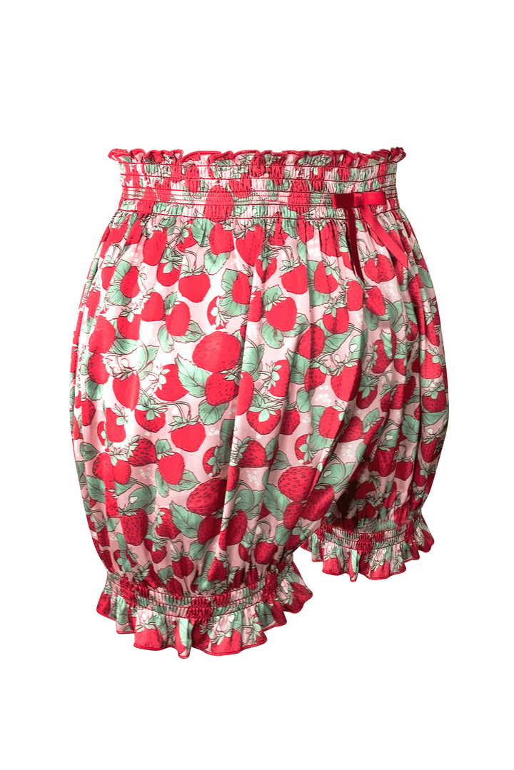 Miss Strawberry Pageant Follies Satin Kitty Knickers (Strawberry) - Kitten D'Amour