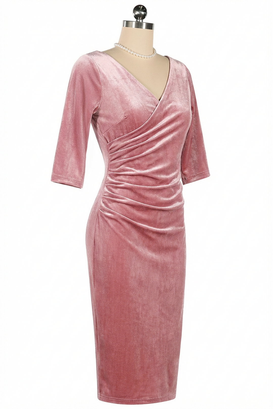 Velvet Vamp Dress (Pink)