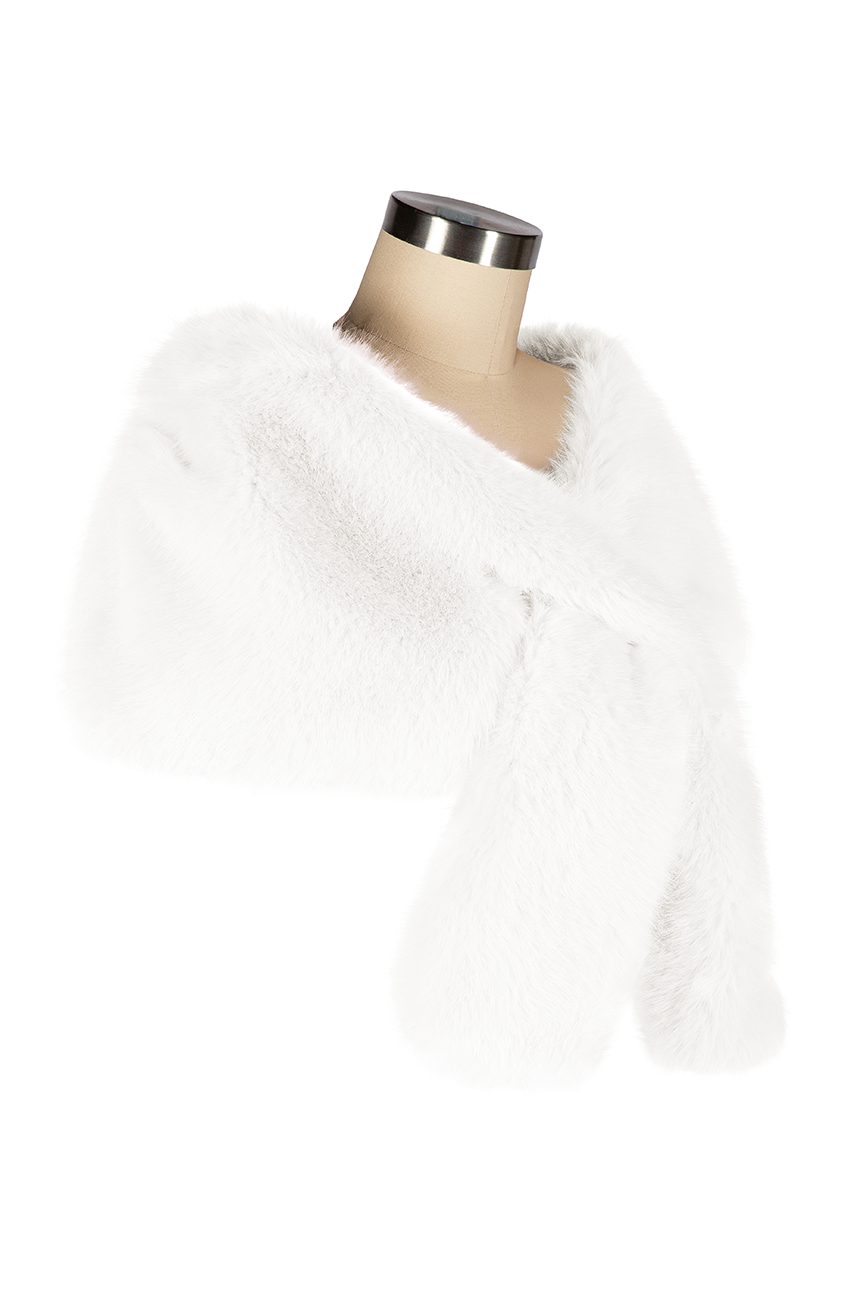 D'Amour Faux Fur Wrap (White)