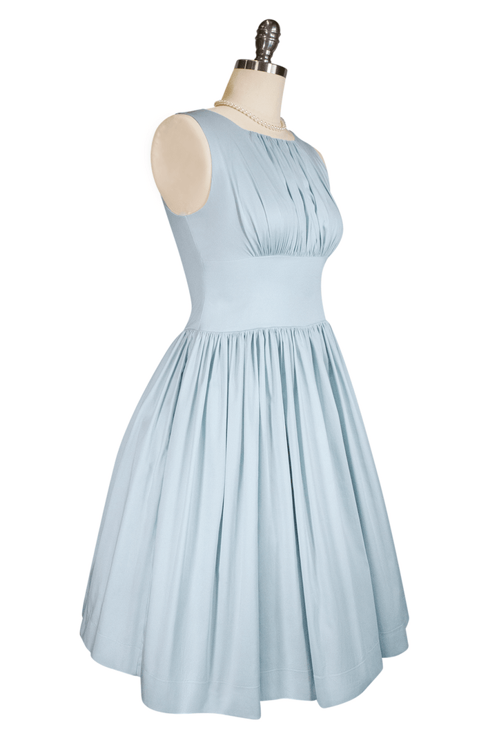 Tea Rose Classic Dress (Blue) - Kitten D'Amour