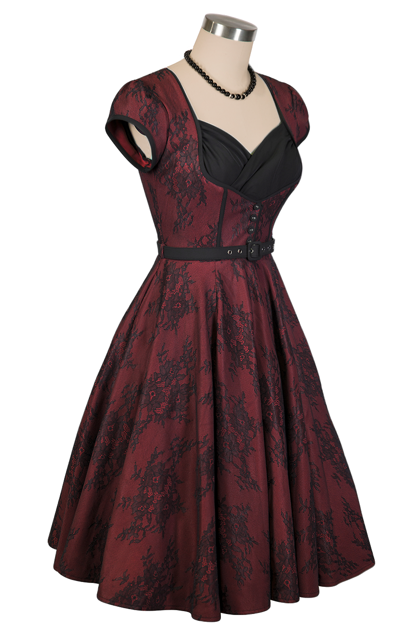 Office Affair Encore Dress (Burgundy)