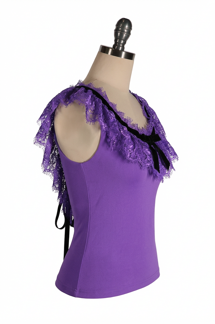 Fifi D'Amour Lace Up Camisole (Purple)