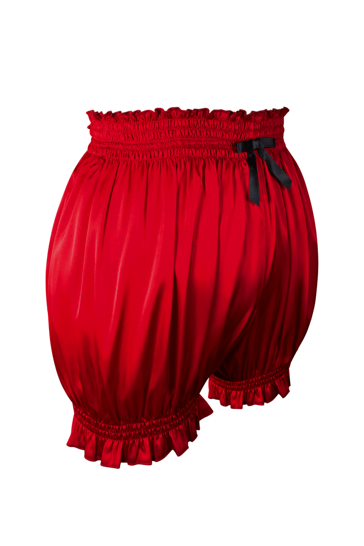 Miss Strawberry Pageant Follies Satin Kitty Knickers (Red) - Kitten D'Amour