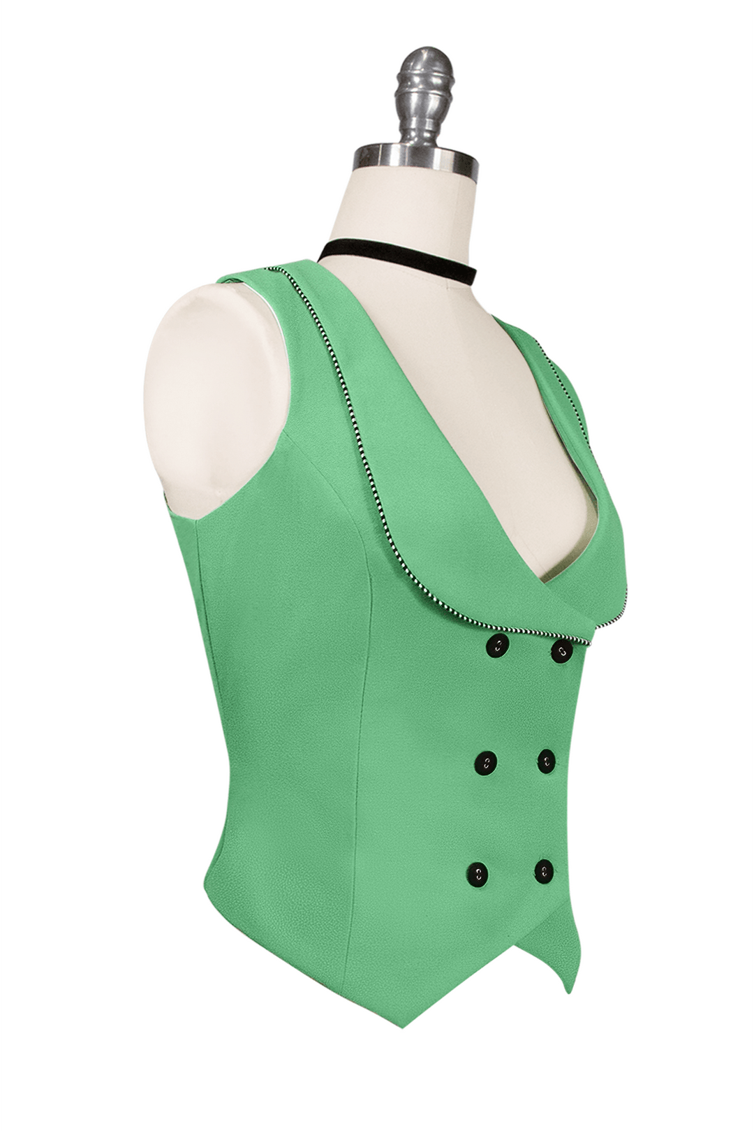 Cotton Tail Soiree Vest (Green) - Kitten D'Amour