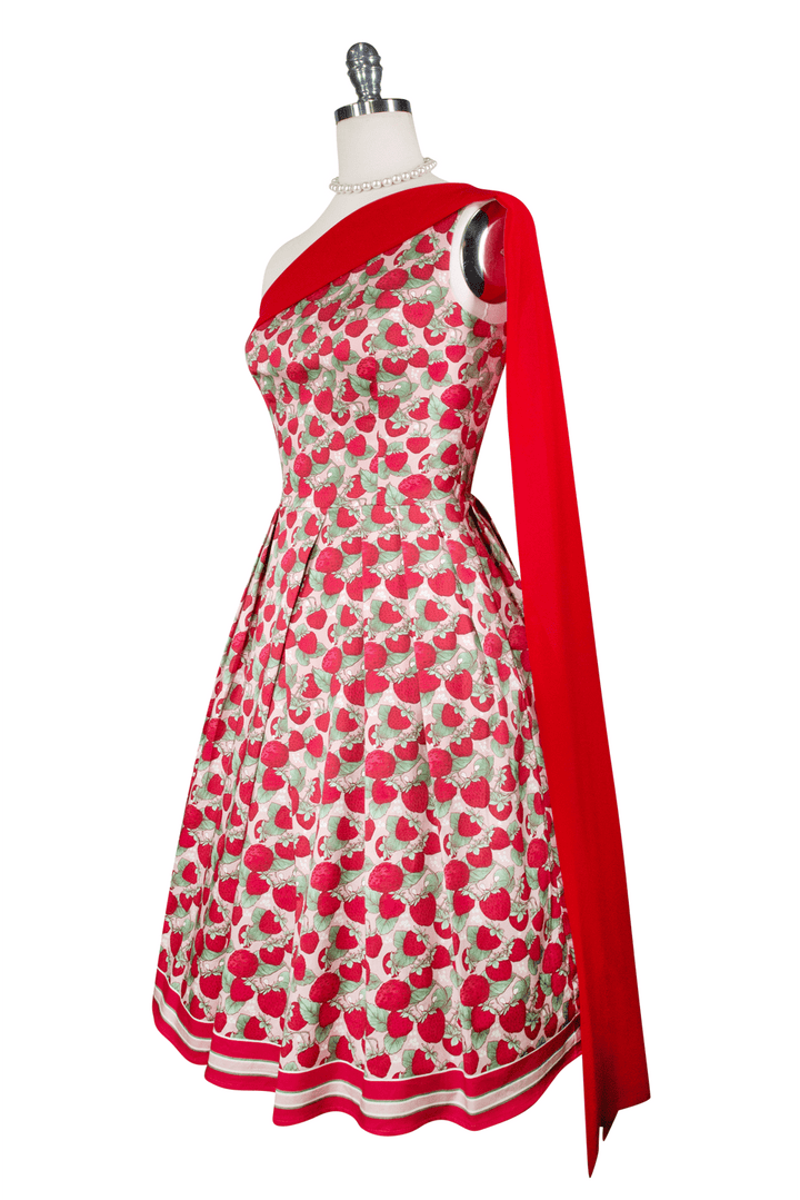 Miss Strawberry Pageant Drape Dress - Kitten D'Amour