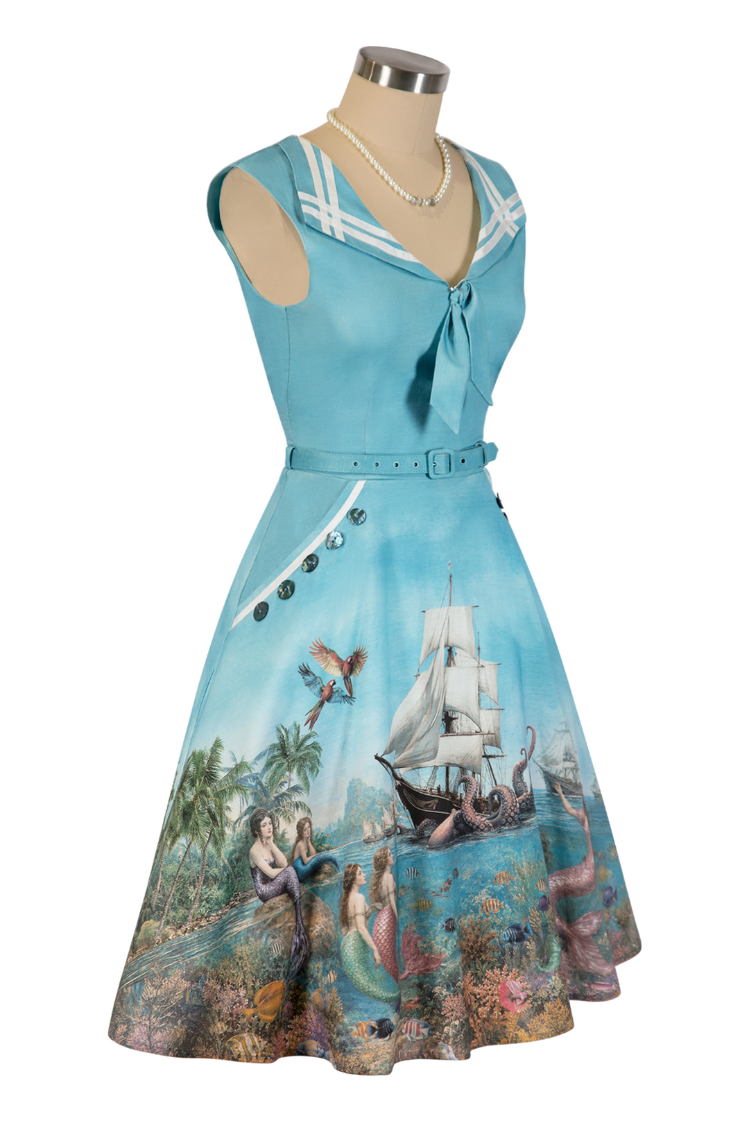 Mermaid and The Monster Day Dress (Print)