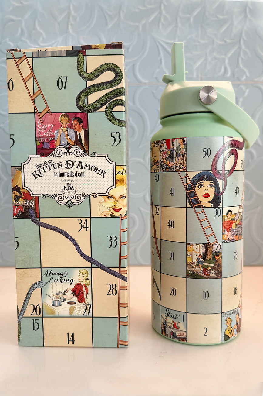 Snakes and Ladders Water Bottle