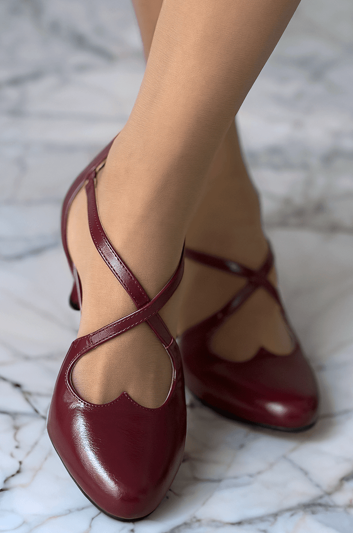 Vixen Petite Shoe (Burgundy) - Kitten D'Amour