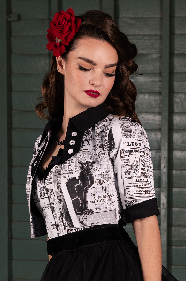 Read All About It Crop Jacket