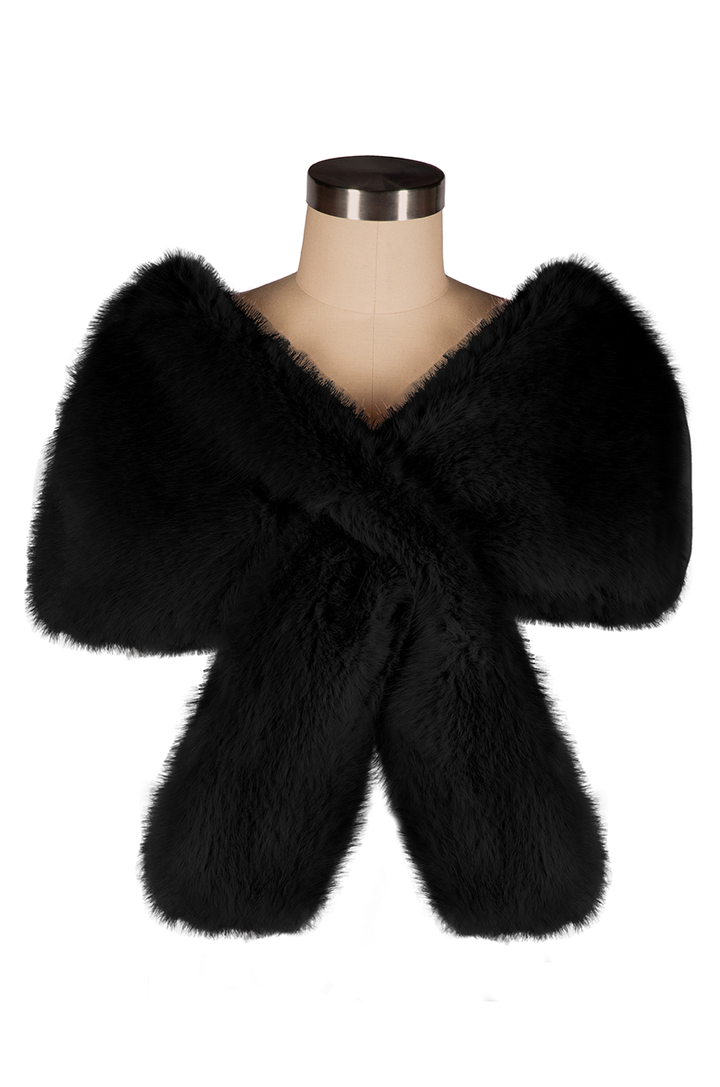 D'Amour Faux Fur Wrap (Black)