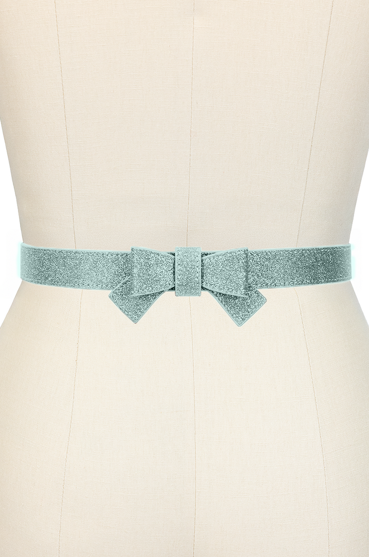 Pretty Kitty Follies Sparkle Bow Belt (Mint)