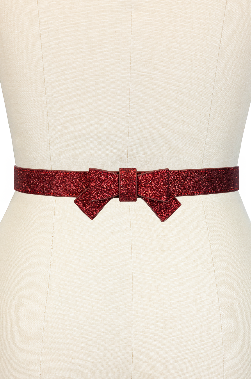 Pretty Kitty Follies Sparkle Bow Belt (Red)