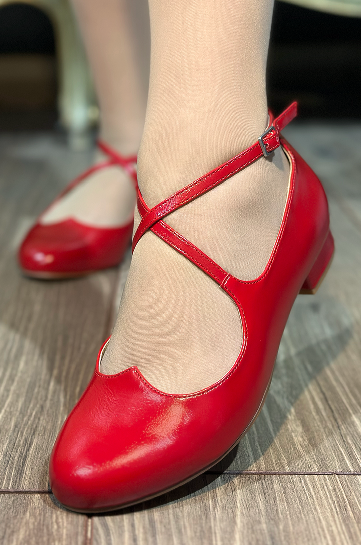 Vixen Ballerina Shoe (Red) - Kitten D'Amour