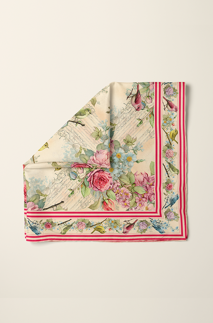 Birdsong Print Scarf Spring Edition