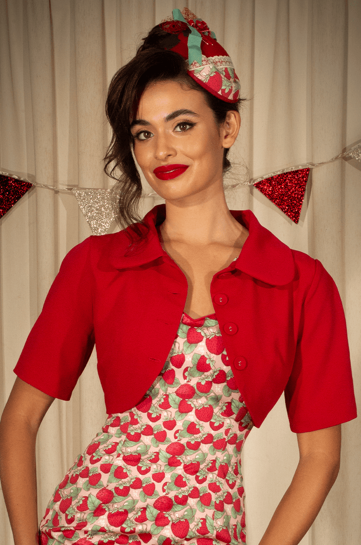 Miss Strawberry Pageant Crop Jacket - Kitten D'Amour