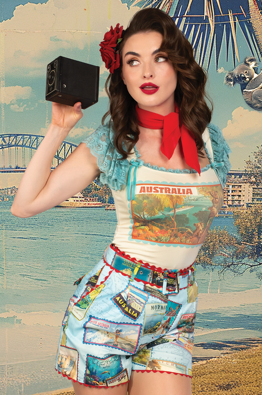 Wish You Were Here Postcard T-Shirt (Australia) - Kitten D'Amour
