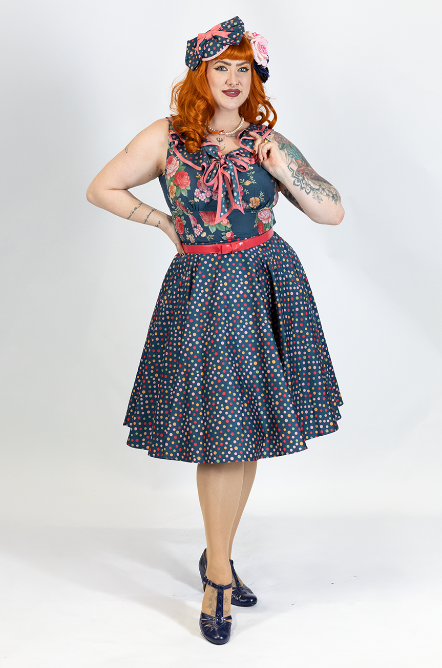 Fiorenza Circle Spot Skirt