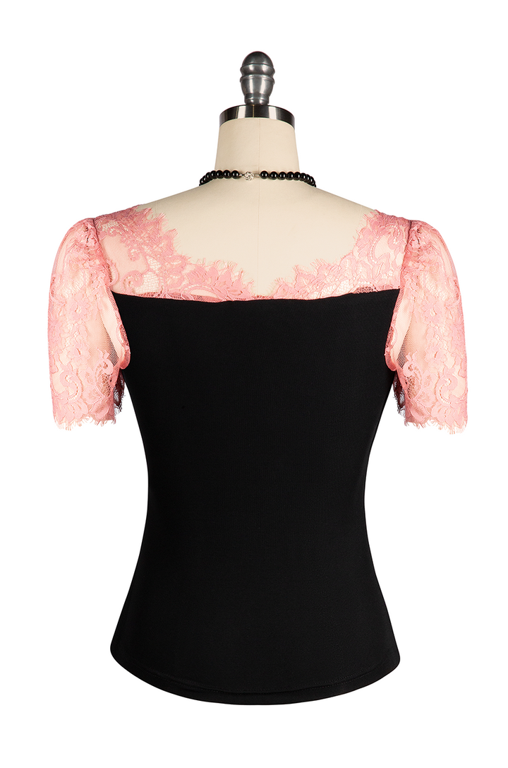 Cosette Drape Front Top (Black)