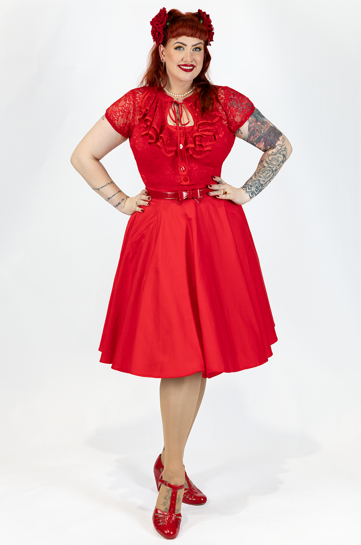 Dottie Darling Skirt (Red)