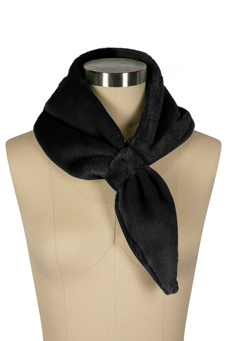 Once Upon A Time Faux Fur Scarf (Black) - Kitten D'Amour