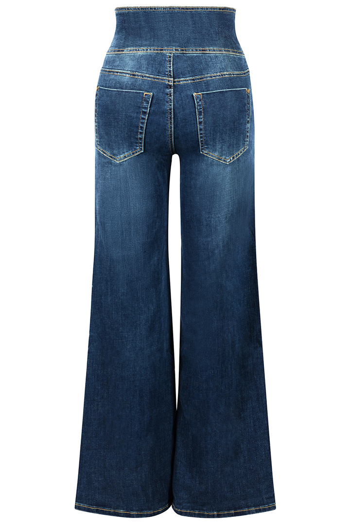 Brooklyn Wide Leg Jean (Dark Denim)