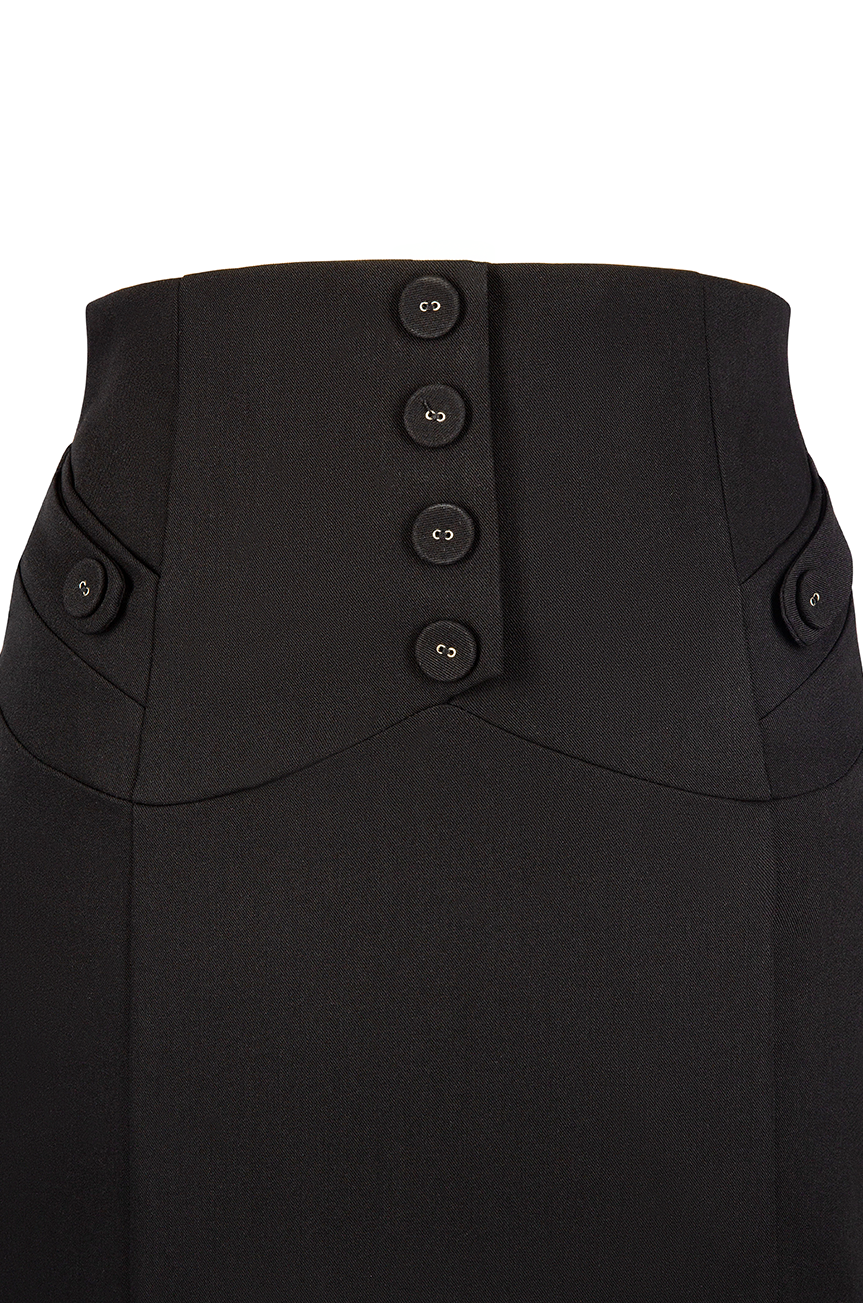 Read All About It Classic Wiggle Skirt (Black)