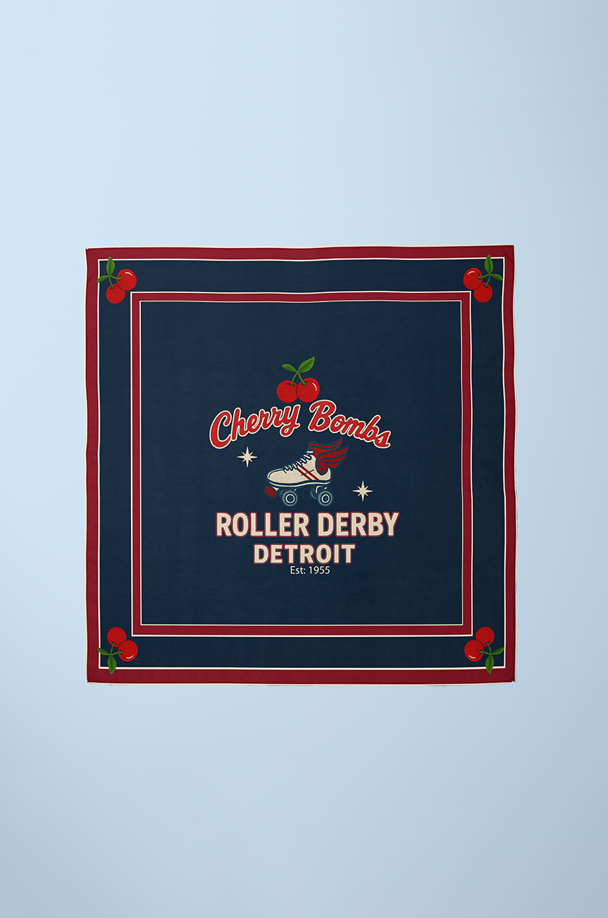 Cherry Bomb Scarf (Roller Derby)