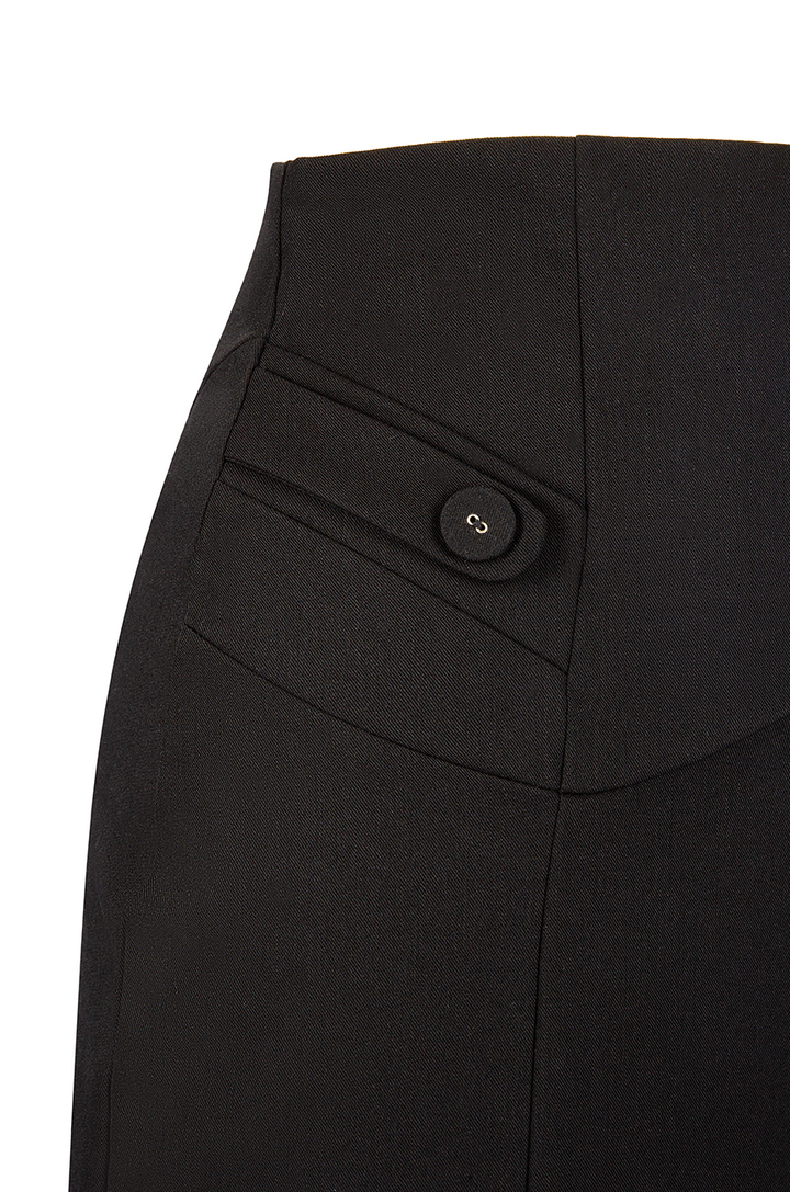 Read All About It Classic Wiggle Skirt (Black)