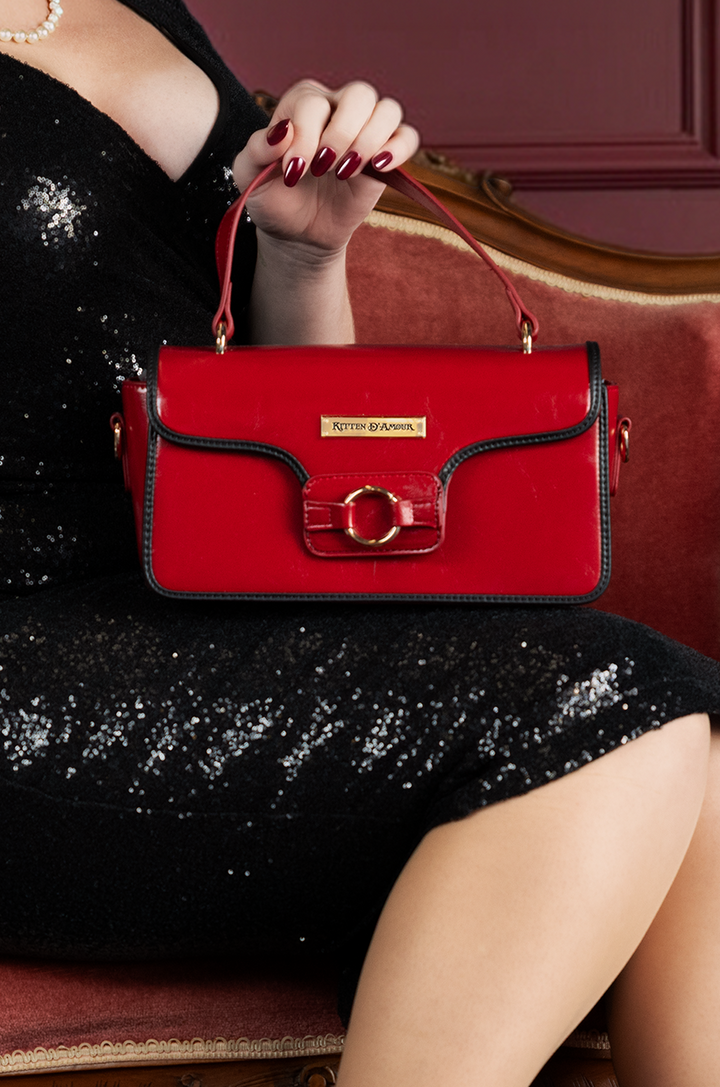 Madison Square Handbag (Burgundy/Black)