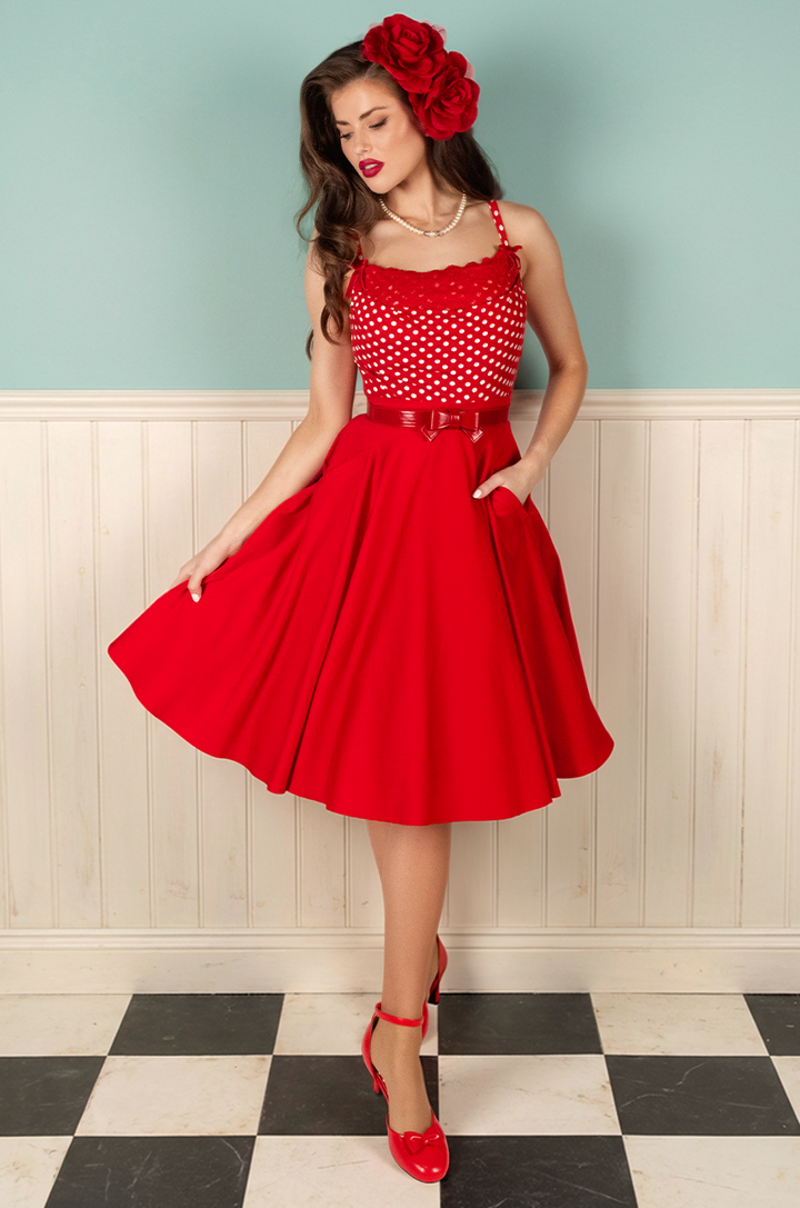 Dottie Darling Skirt (Red)