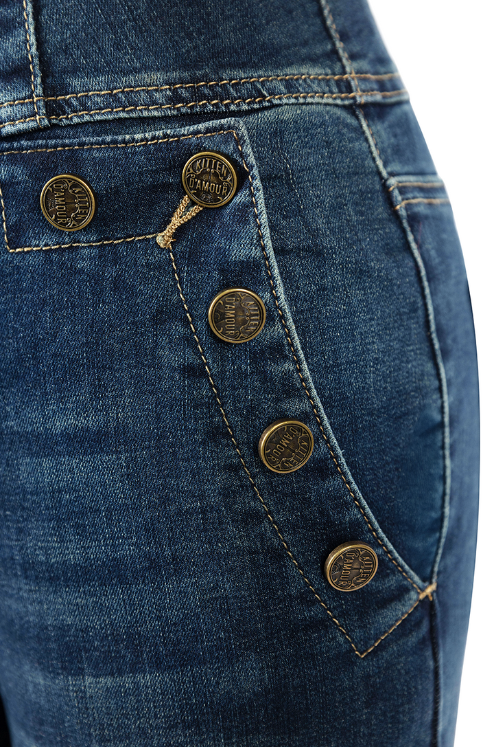 Brooklyn Wide Leg Jean (Dark Denim)