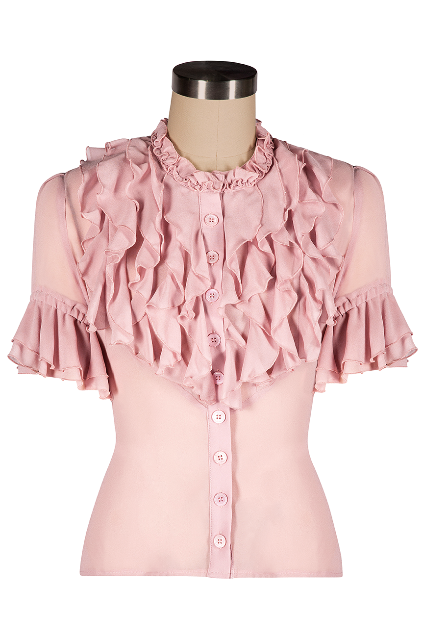 Bombshell Frill Blouse (Pink)