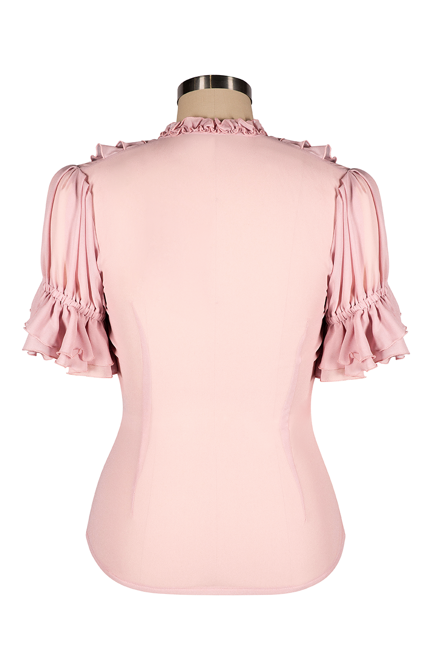 Bombshell Frill Blouse (Pink)