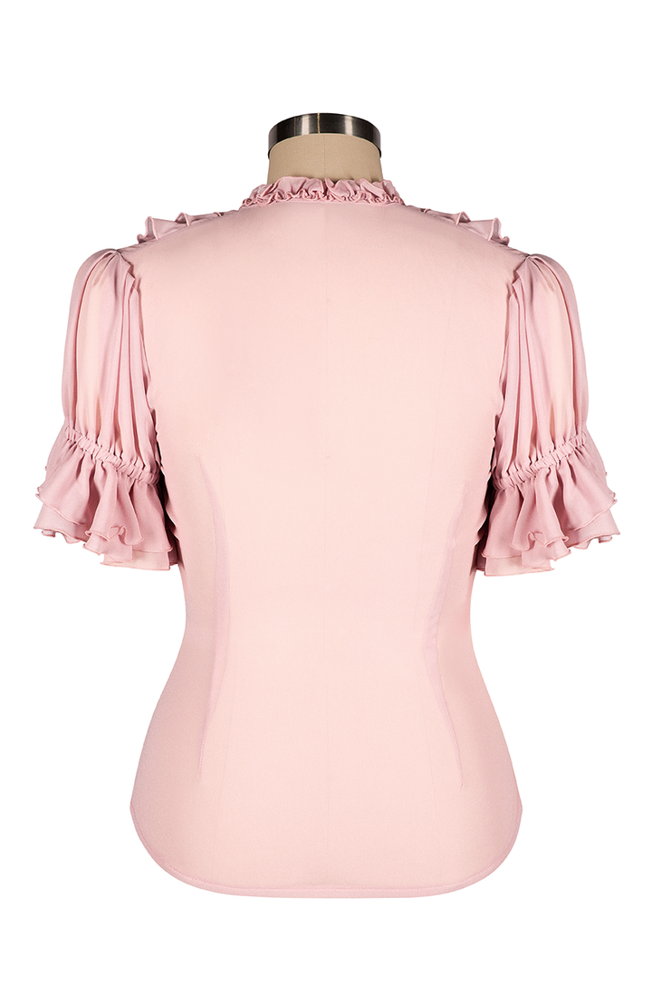 Bombshell Frill Blouse (Pink)