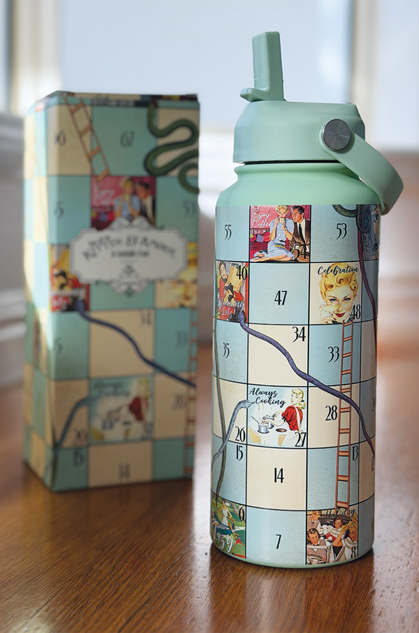 Snakes and Ladders Water Bottle