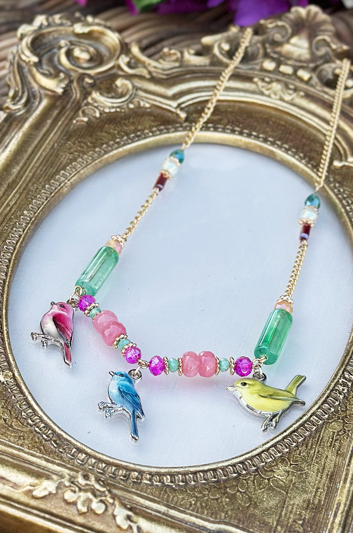 Birdsong Follies Charm Necklace
