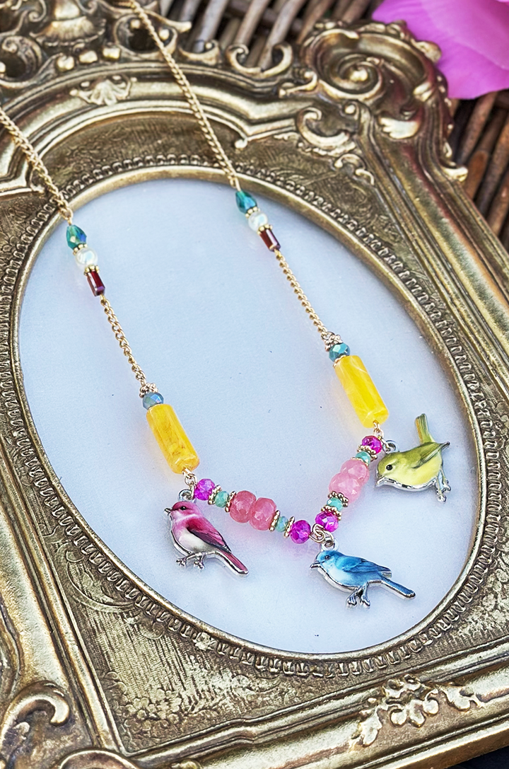 Birdsong Follies Charm Necklace