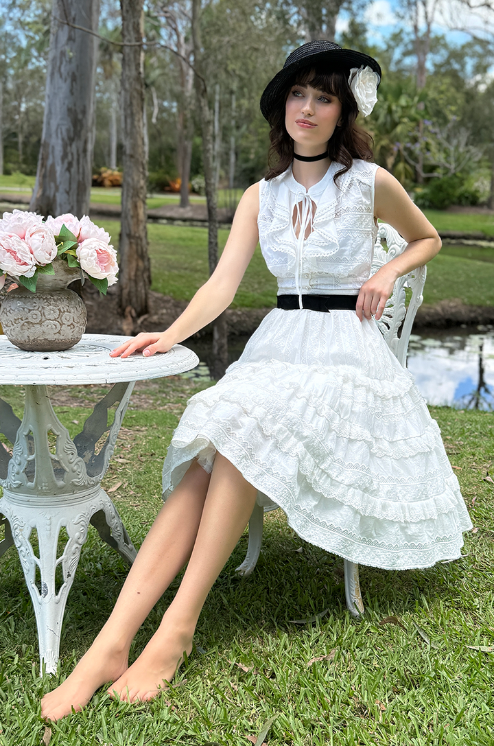 Porcelain Blouse With Singlet