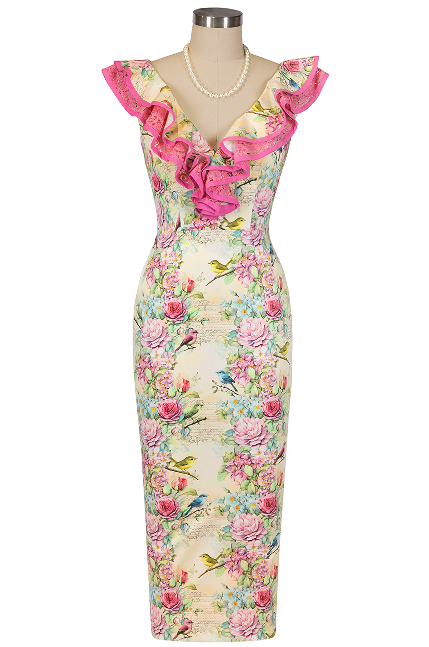 Birdsong Wiggle Dress