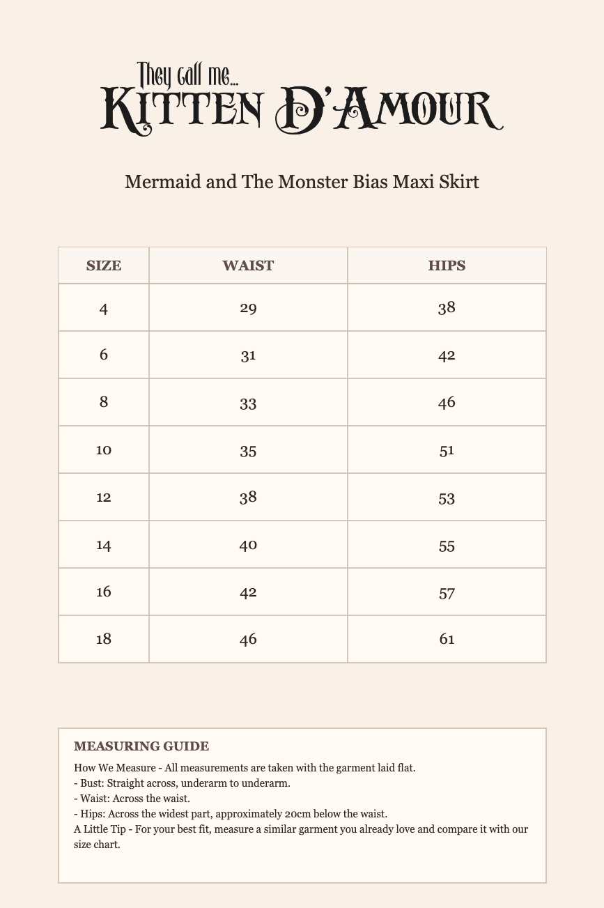 Mermaid and The Monster Bias Maxi Skirt