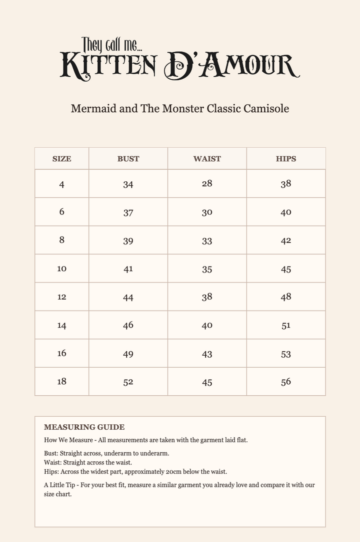 Mermaid and The Monster Classic Camisole (Blue)