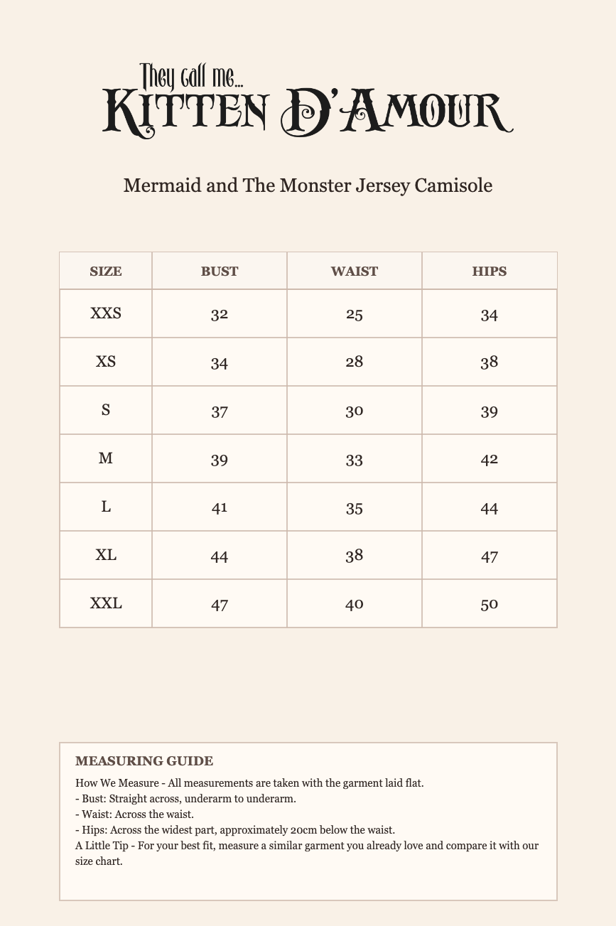 Mermaid and The Monster Jersey Camisole (Blue)