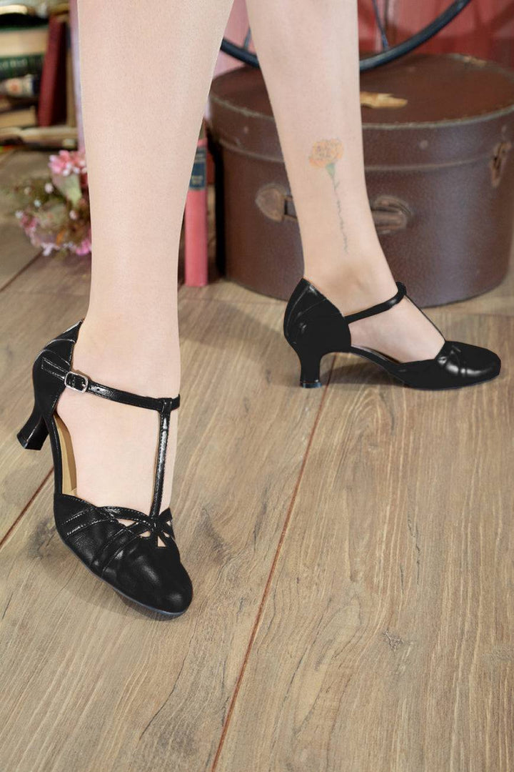 D'Amour La Fleur Shoe (Black) - Kitten D'Amour