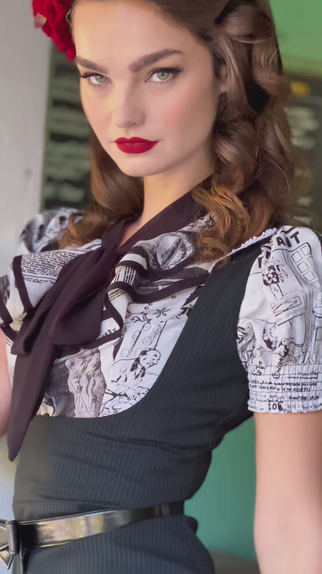 Read All About It Pinstripe Wiggle Dress