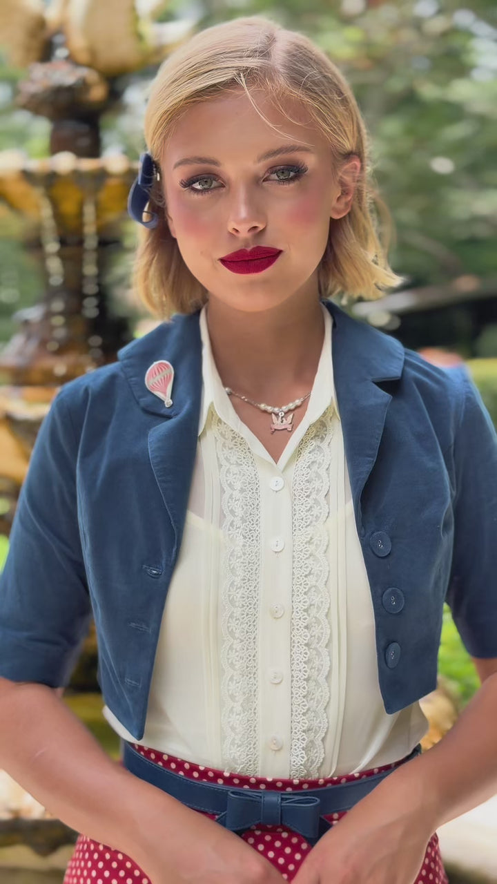 Harptree Village Blouse With Singlet (Cream)